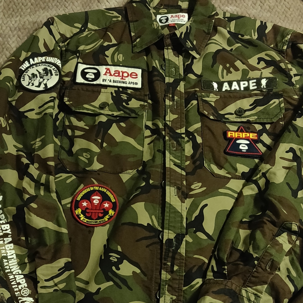 Aape by A Bathing Ape (Camo LS Button Up)